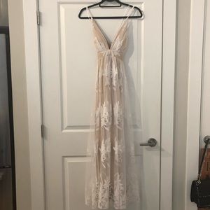 Altered Vici white long dress- wedding rehearsal